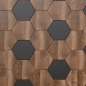 Preview: Küchenrückwand Hexagon Massivholz