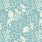 Preview: Küchenrückwand Aluverbund Victorian Blumen Blau Creme