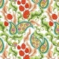 Preview: Küchenrückwand Folie Paisley Blumen