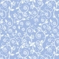 Preview: Küchenrückwand Blumenranken Blau
