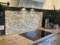 Preview: Spritzschutz Küche Beige Weiß Mosaik