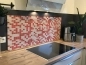 Preview: Spritzschutz Küche Rot Rosa Mosaik