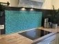 Preview: Spritzschutz Küche Acrylglas Keramik Mosaik Blau