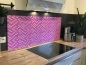 Preview: Spritzschutz Küche Aluverbund Pink Lila Mosaik
