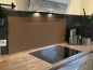 Preview: Spritzschutz Küche Hartschaumplatte Nussbaum Holz