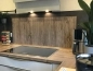Preview: Spritzschutz Küche Hartschaumplatte Massivholz Rustikal