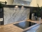 Preview: Spritzschutz Küche Hartschaumplatte Marmor Grau