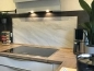 Preview: Spritzschutz Küche Hartschaumplatte Marmor Grau Beige