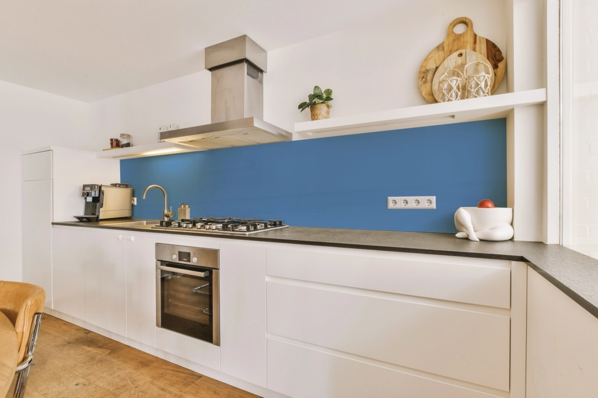 Küchenrückwand Einfarbig Dodger Blau