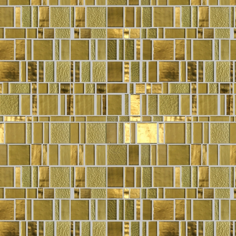 Küchenrückwand Golden Mosaik