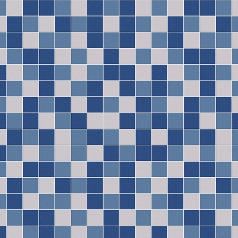 Küchenrückwand Mosaik Karo Blau