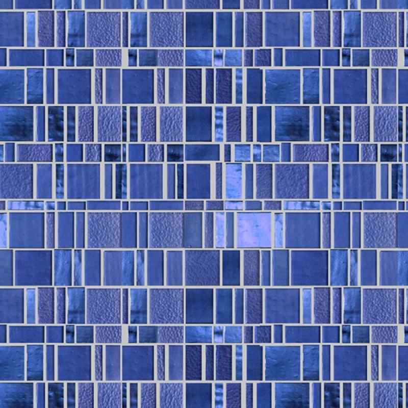 Küchenrückwand Aluverbund Mosaik Modern Blau