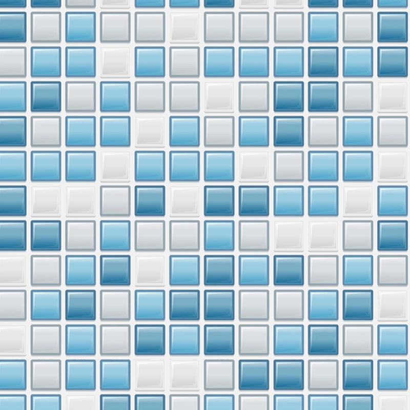 Küchenrückwand Aluverbund Mosaiksteine Blau