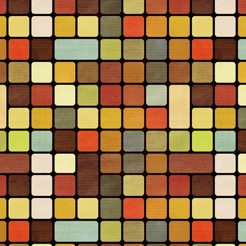 Küchenrückwand Aluverbund Bunte Retro Mosaik