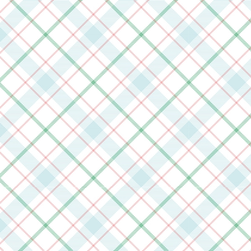 Küchenrückwand Folie Shabby Tartan Mint Grün