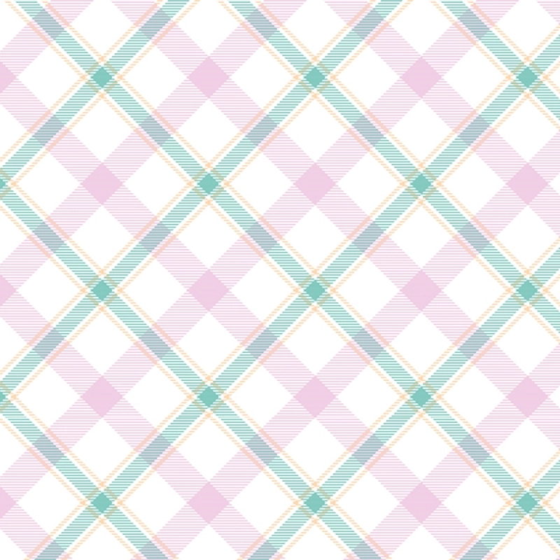 Küchenrückwand Acrylglas Shabby Tartan Mint Pink