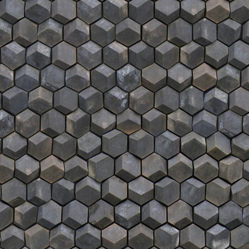 Küchenrückwand Folie Hexagon Marmorsteine