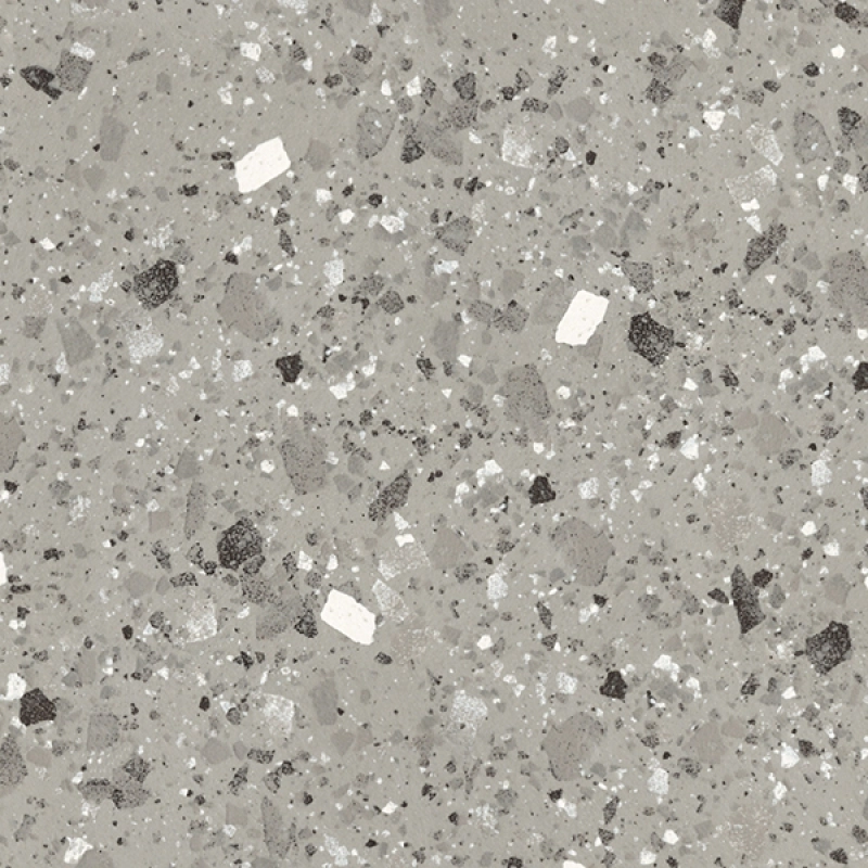 Küchenrückwand Hartschaumplatte Terrazzo Stein Grau