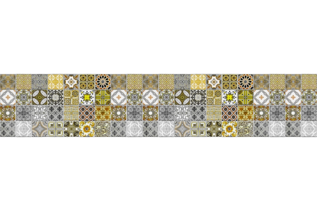 Küchenrückwand Acrylglas Patchwork Vintage Stil