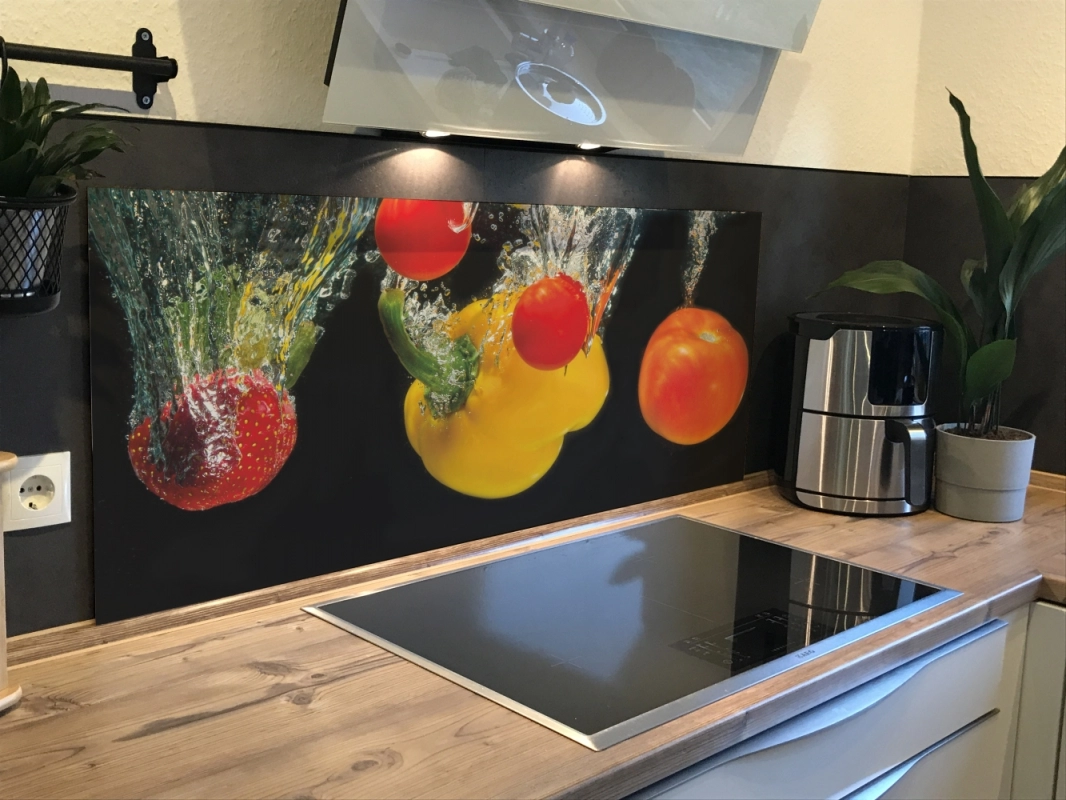 Spritzschutz Küche Acrylglas Parpika Tomate Erdbeere