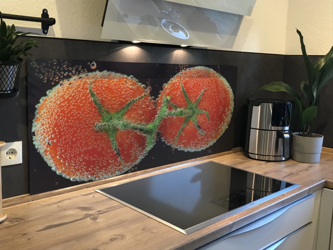 Spritzschutz Küche Acrylglas Tomaten unter Wasser