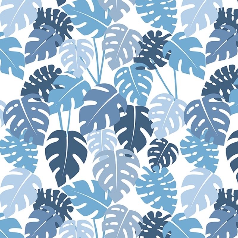 Spritzschutz Küche Monstera Blau