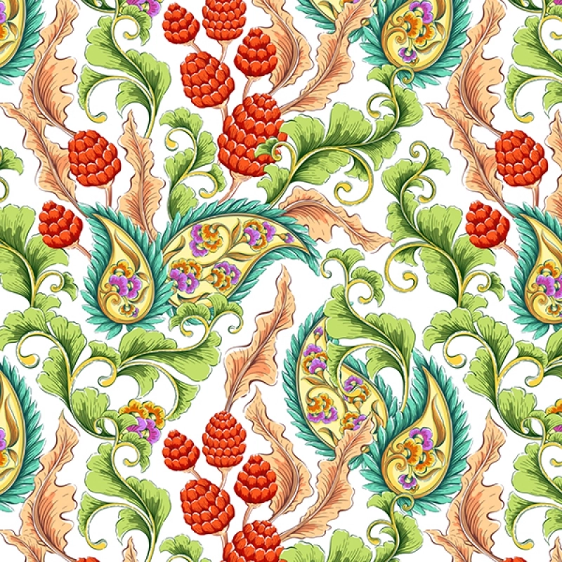 Spritzschutz Küche Aluverbund Paisley Blumen