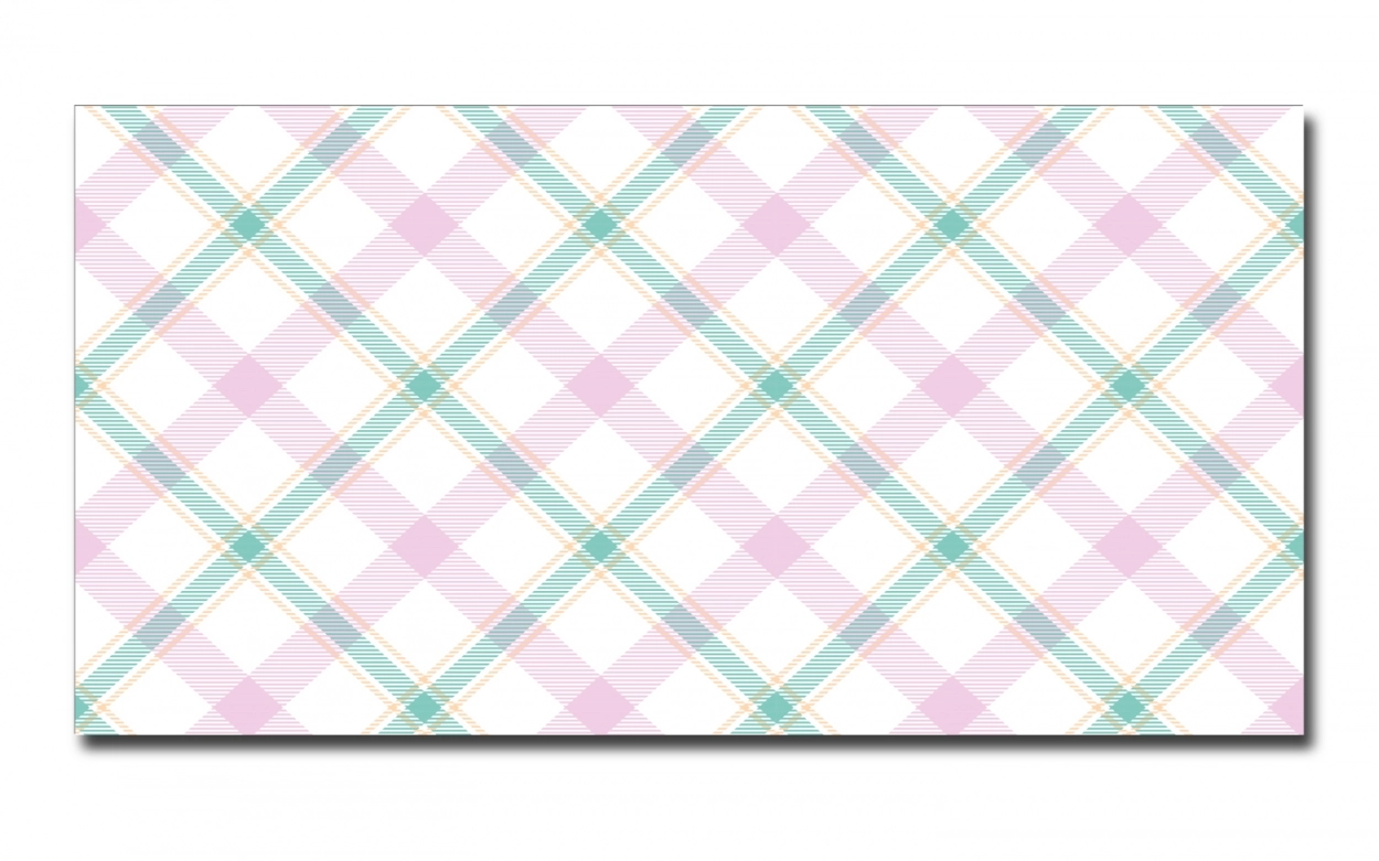 Spritzschutz Küche Acrylglas Shabby Tartan Mint Pink