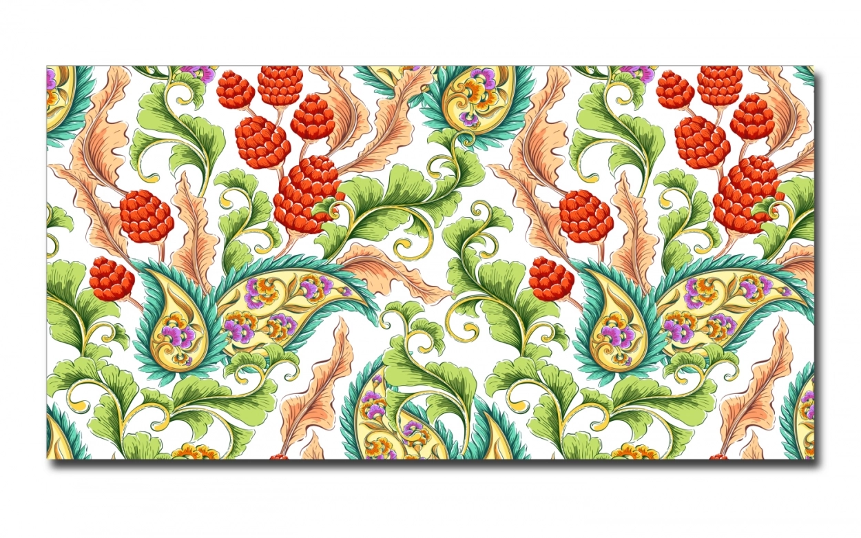 Spritzschutz Küche Acrylglas Paisley Blumen