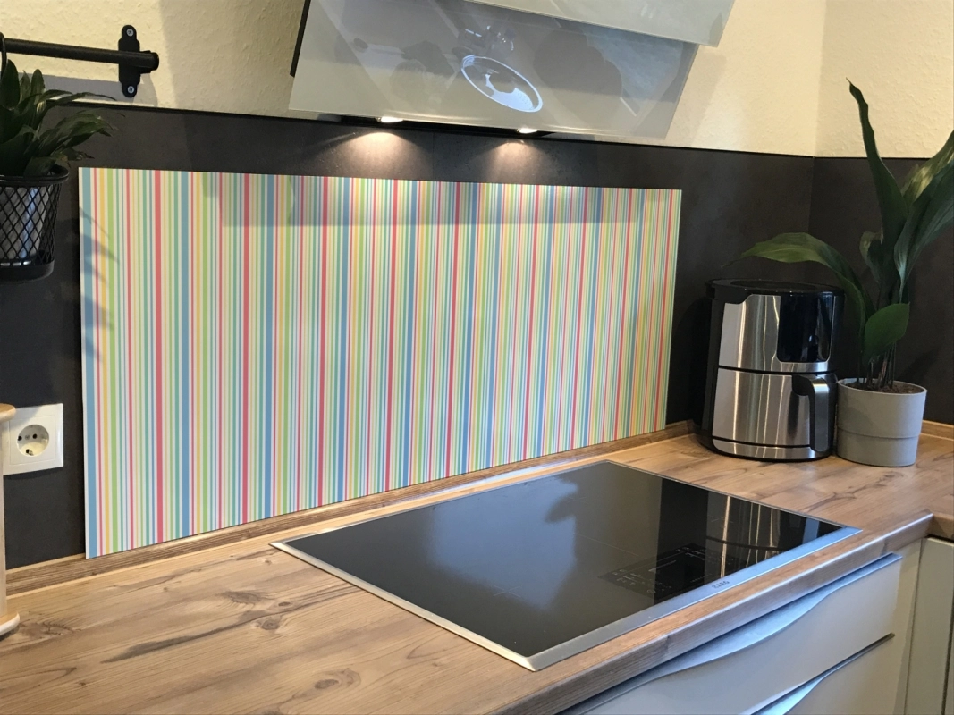 Spritzschutz Küche Acrylglas Bunte Streifen Muster