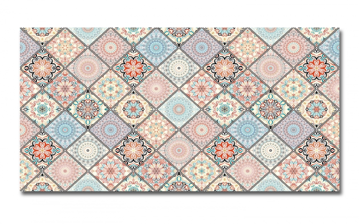 Spritzschutz Küche Hartschaumplatte Boho Patchwork