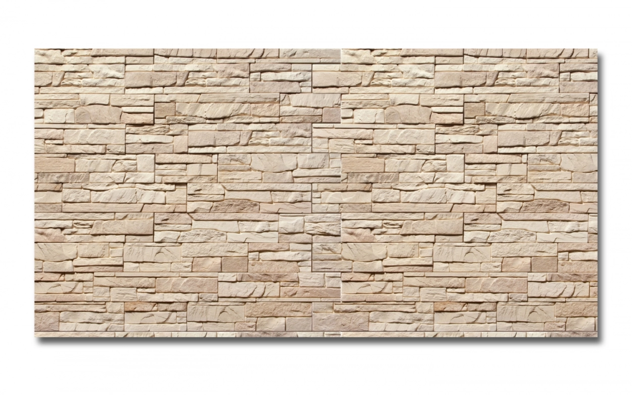 Spritzschutz Küche Hartschaumplatte Moderne Steinwand Beige