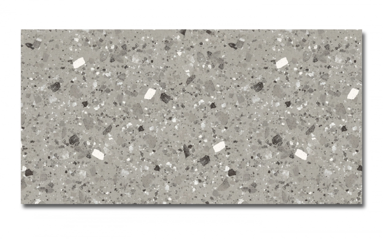 Spritzschutz Küche Hartschaumplatte Terrazzo Stein Grau