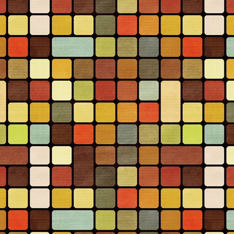 Küchenrückwand Bunte Retro Mosaik