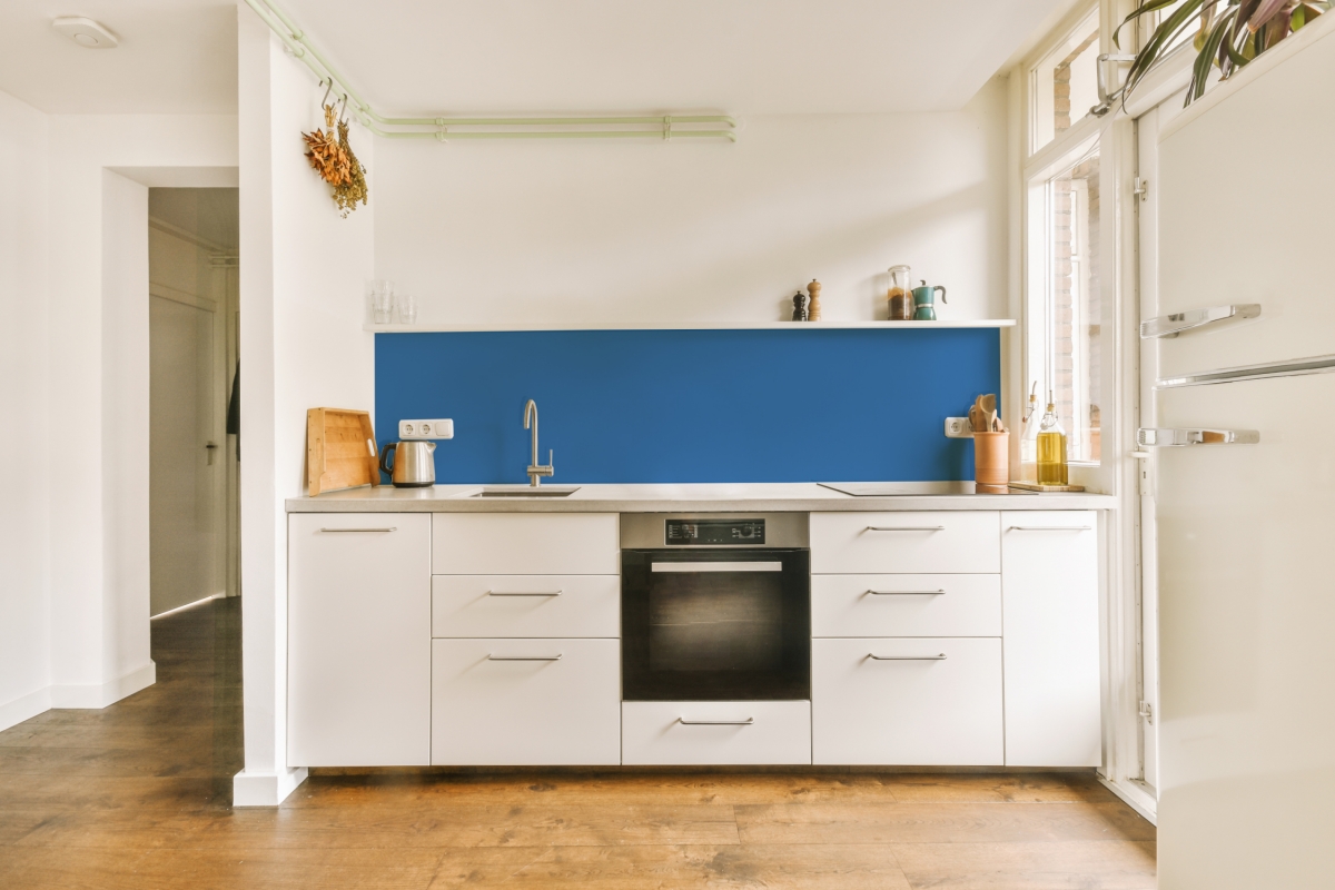 Küchenrückwand Einfarbig Warm Blau