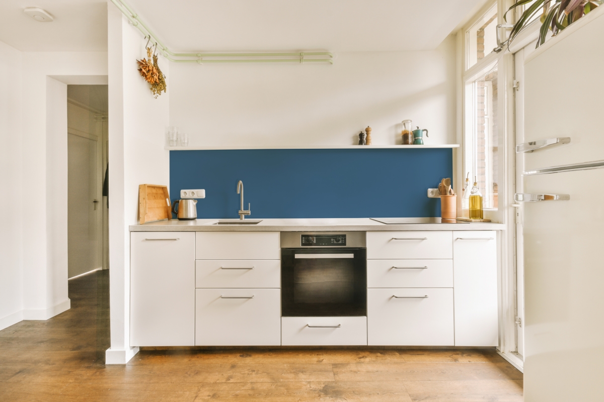 Küchenrückwand Einfarbig Orientblau