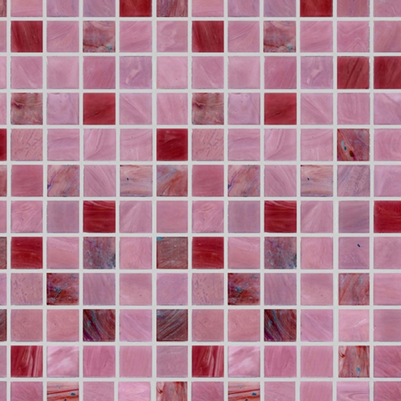 Küchenrückwand Folie Rot Mosaik Optik