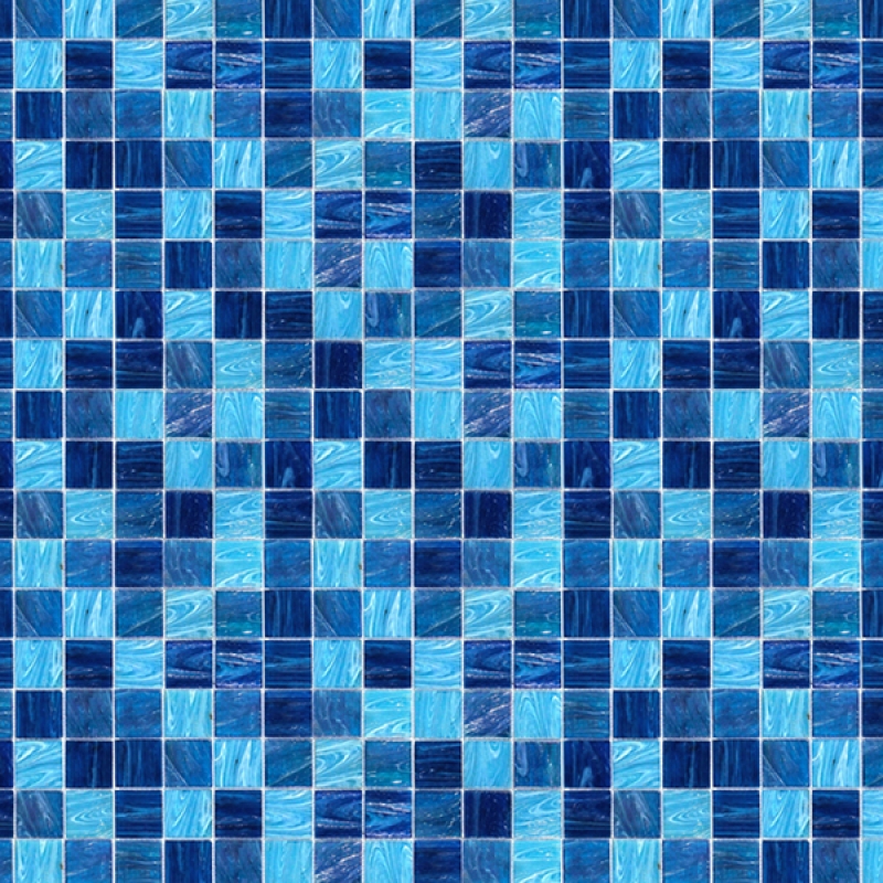 Küchenrückwand Hartschaumplatte Blau Mix Mosaik