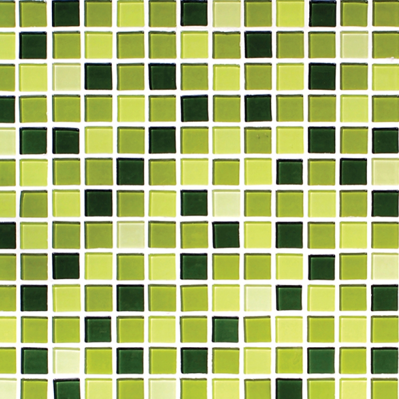 Küchenrückwand Acrylglas Mosaik Optik Grün