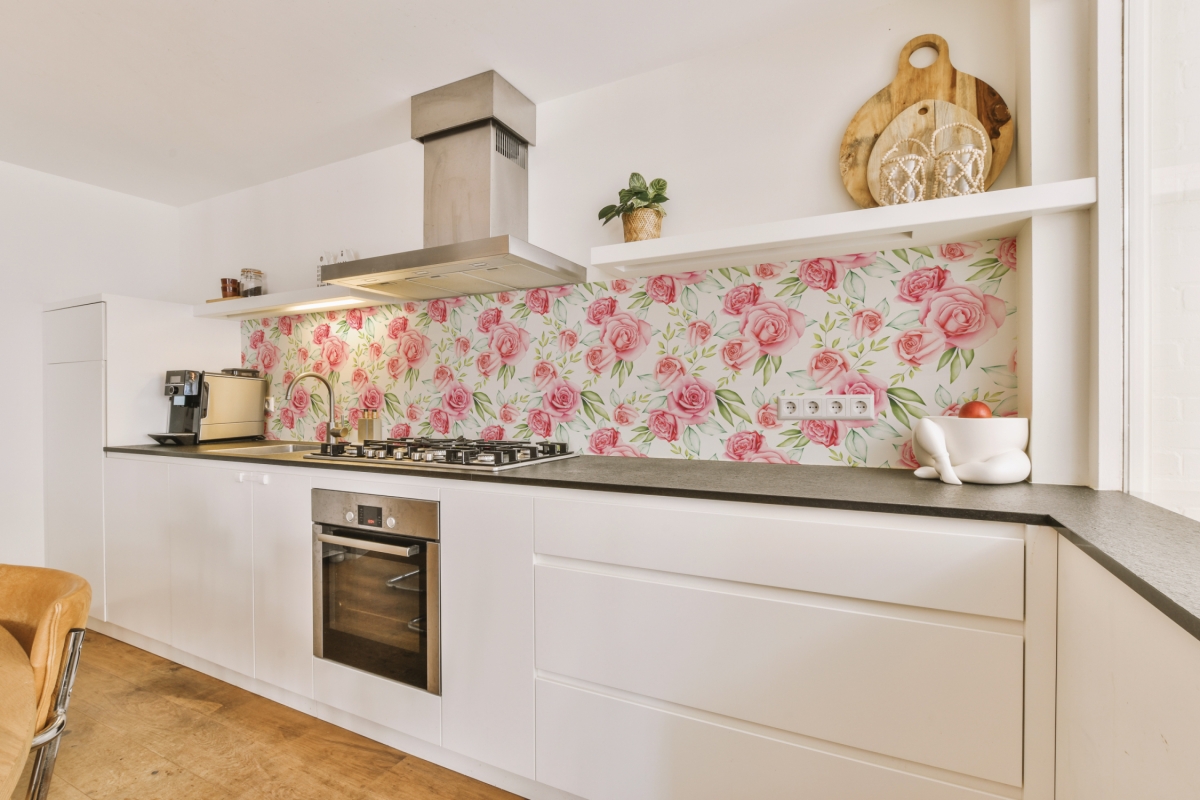 Küchenrückwand Acrylglas Watercolor Blumen