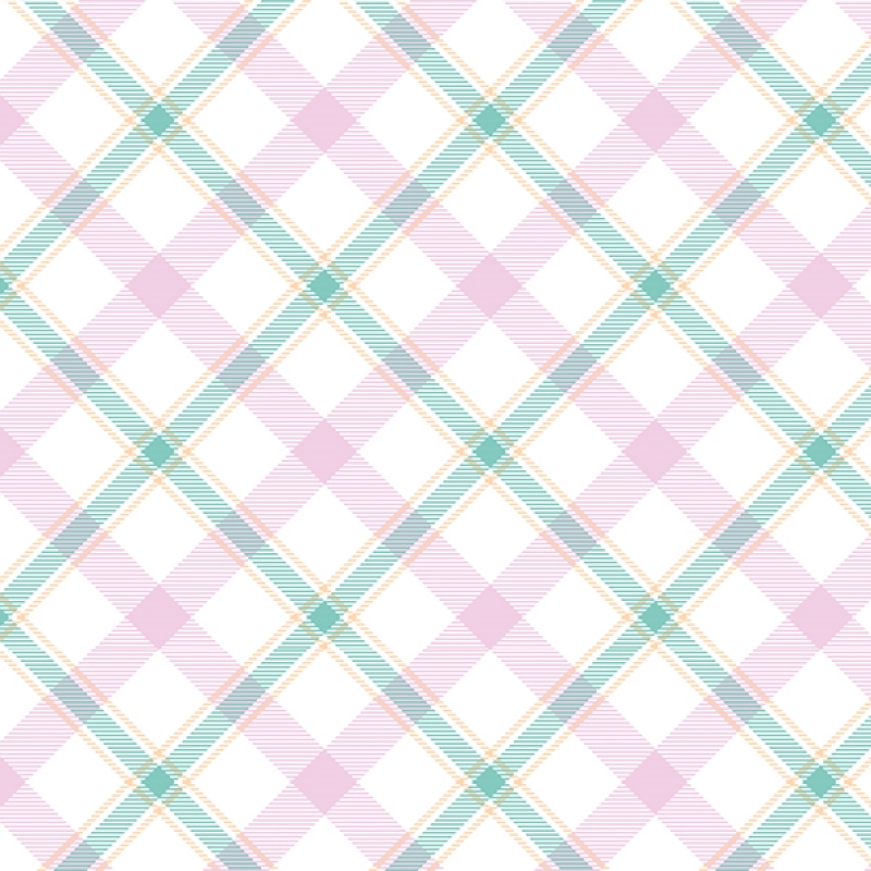 Küchenrückwand Folie Shabby Tartan Mint Pink