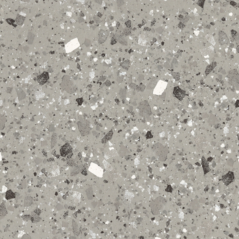 Küchenrückwand Hartschaumplatte Terrazzo Stein Grau