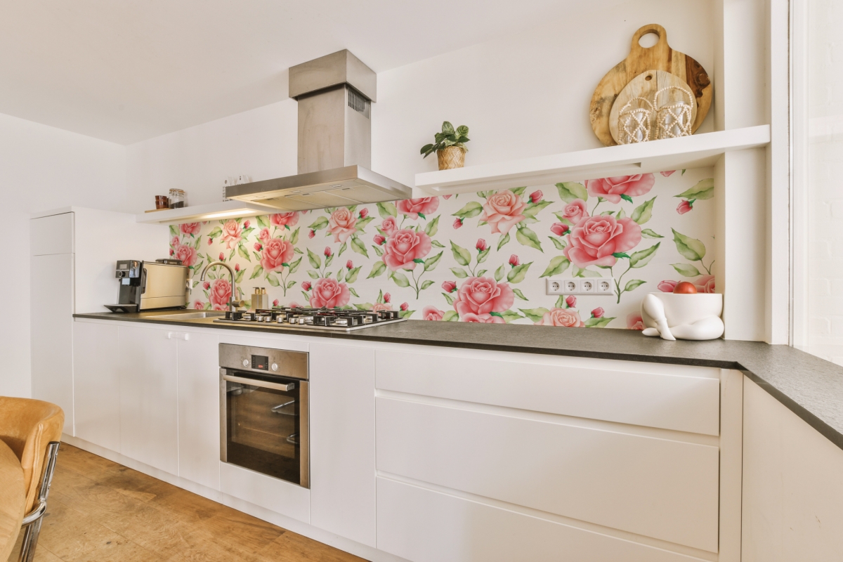 Küchenrückwand Vintage Rosen