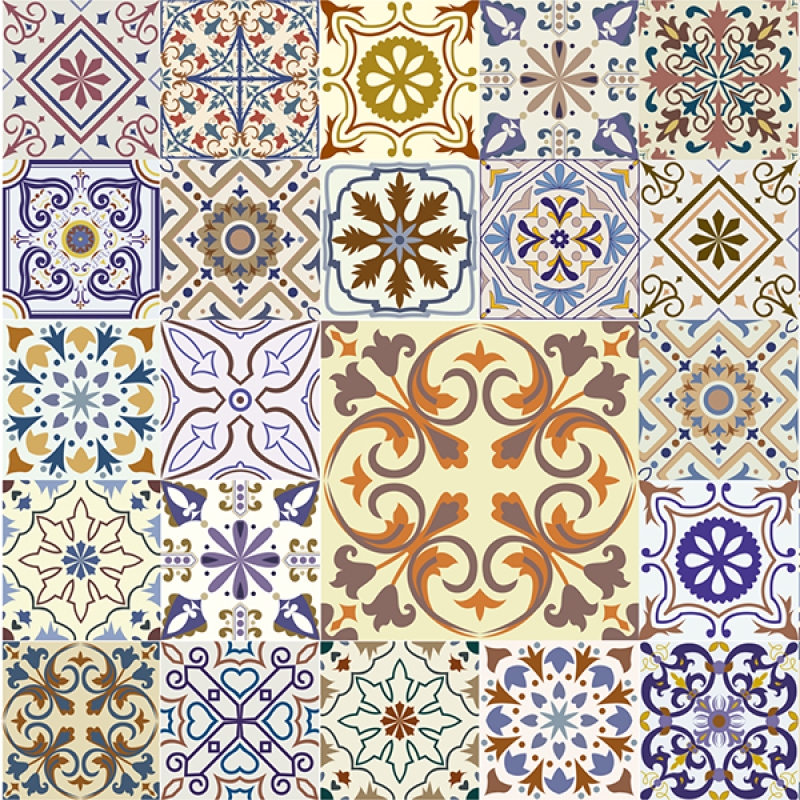 Küchenrückwand Aluverbund Marokko Patchwork