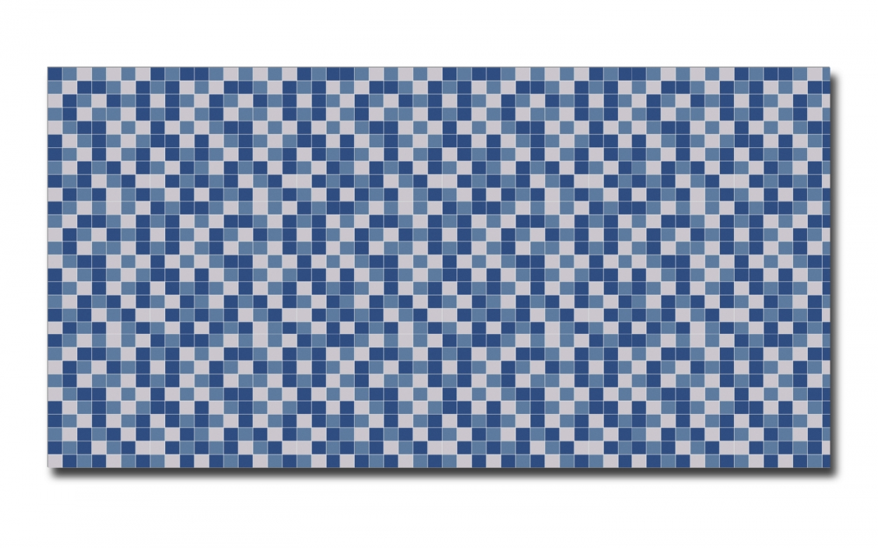 Spritzschutz Küche Mosaik Karo Blau