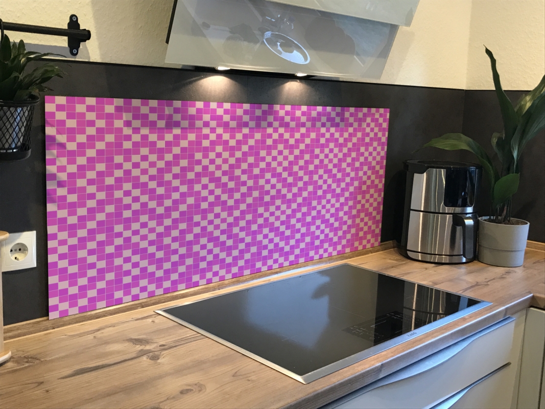Spritzschutz Küche Aluverbund Pink Lila Mosaik