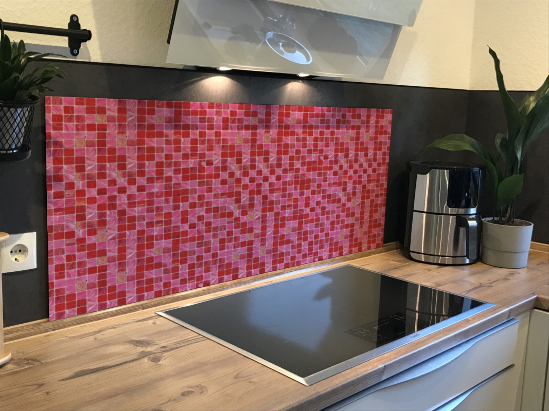 Spritzschutz Küche Rot Mosaikstein