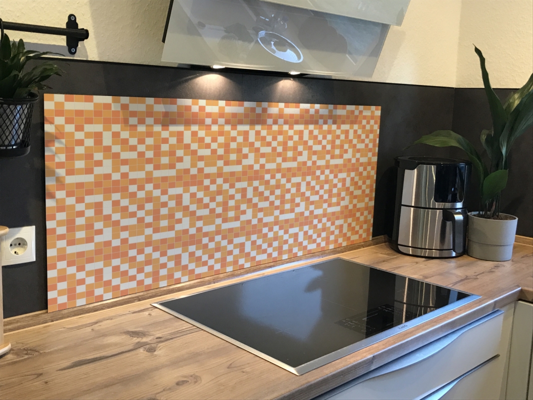 Spritzschutz Küche Mosaikfliese Orange