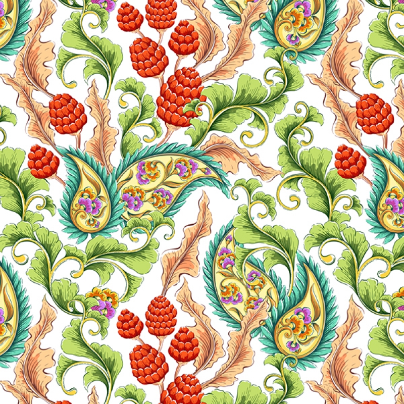 Spritzschutz Küche Paisley Blumen