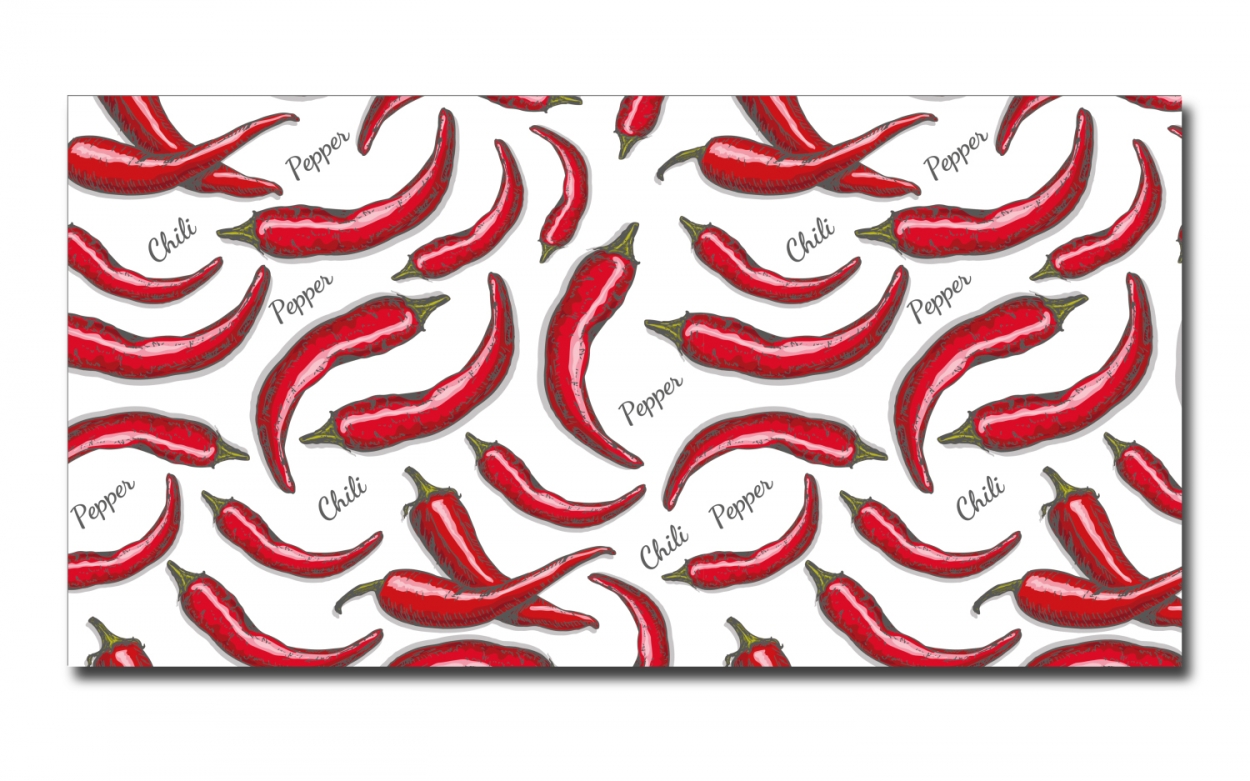 Spritzschutz Küche Aluverbund Chili Pepper